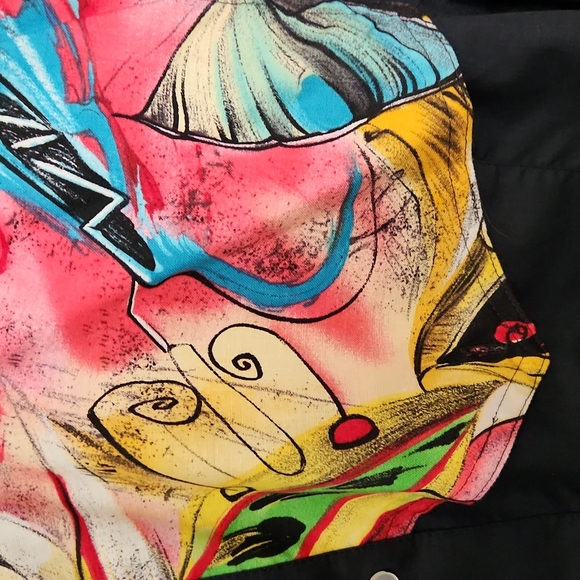 Men's Bull Shirt Western Rodeo Black LS Shirt - Picture 6 of 8